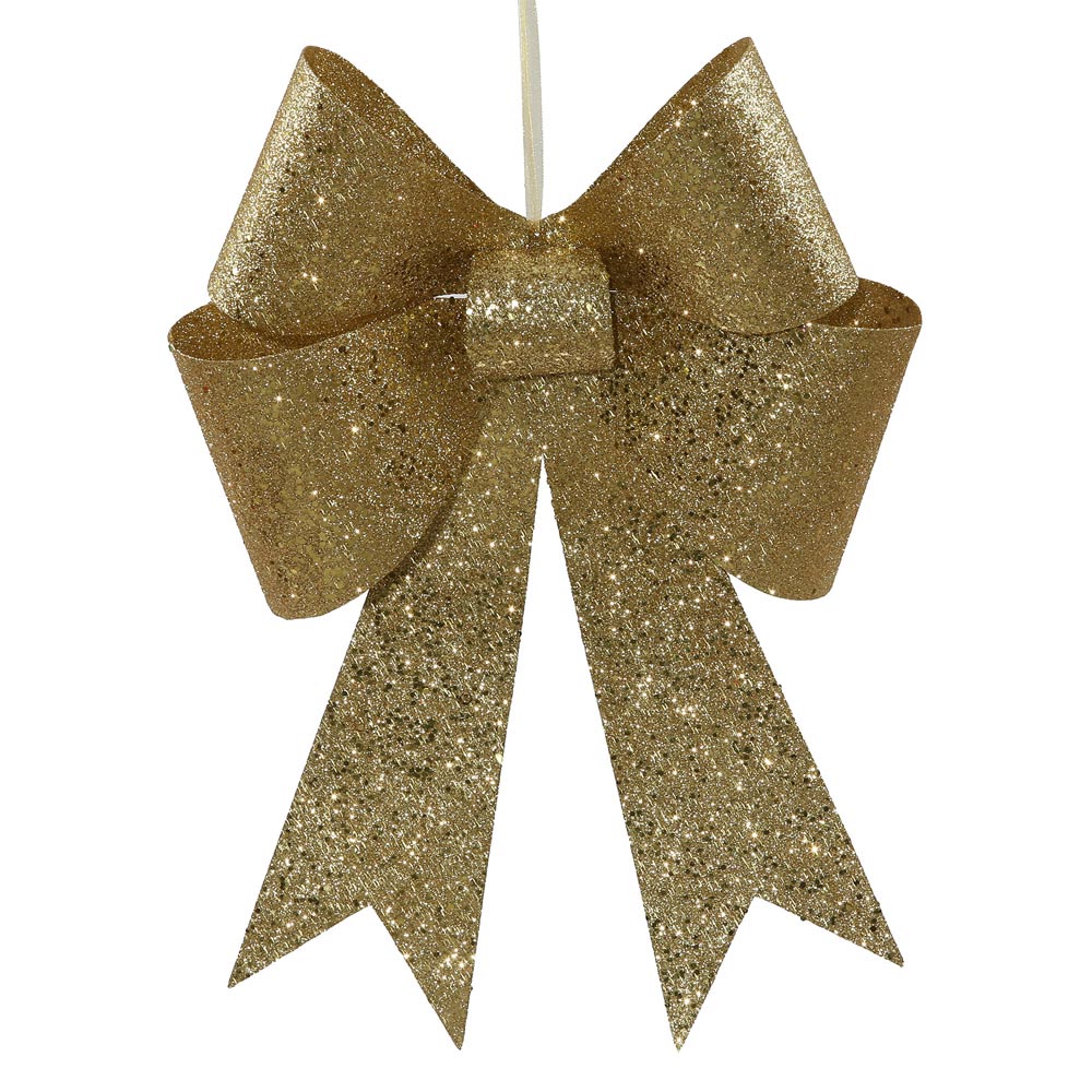 Champagne Sequin Christmas Bow | VCK4646