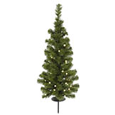 3 foot Outdoor Tree w/ Solar Panel: Clear LEDs