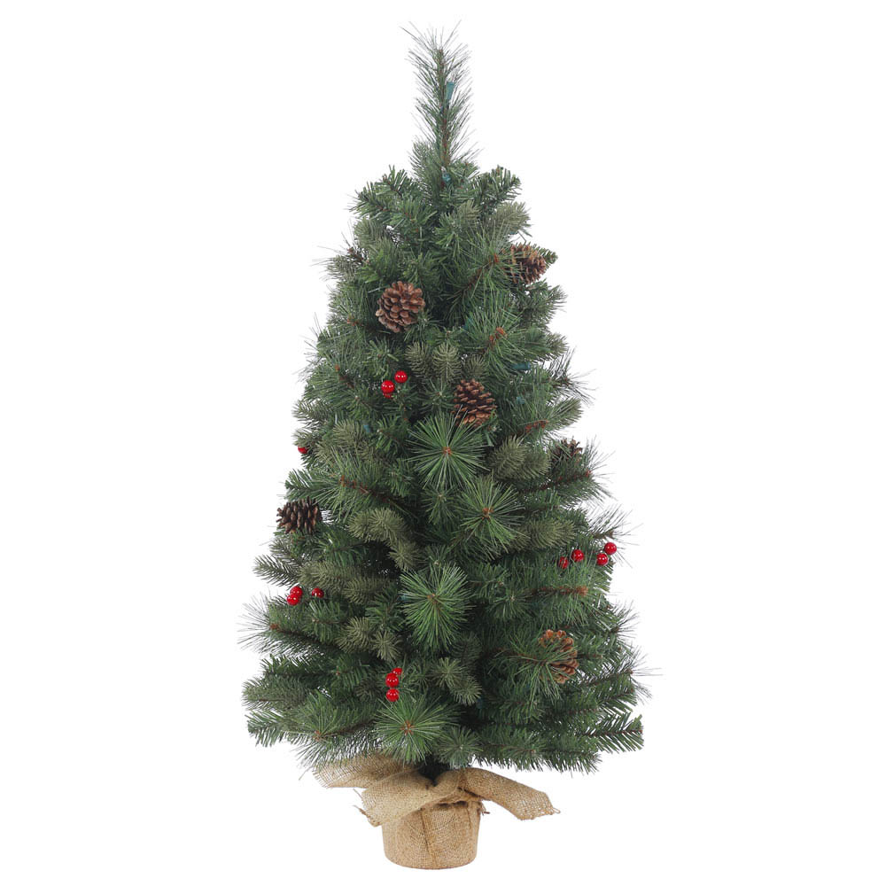 PE/PVC, Hard Needle Wesley Mixed Tabletop Pine Tree | VCK4935