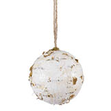 8 inch White Birch Ball Ornament