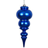 14 inch Matte Blue UV Protected Finial Ornament