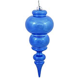 14 inch Shiny Blue UV Protected Finial Ornament