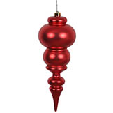 14 inch Matte Red UV Protected Finial Ornament