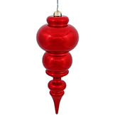 14 inch Shiny Red UV Protected Finial Ornament