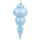 14 inch Shiny Baby Blue UV Protected Finial Ornament