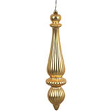 14 inch Matte Gold UV Protected Tear Drop Finial Ornament (Set of 2)