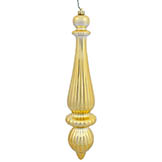 14 inch Shiny Gold UV Protected Tear Drop Finial Ornament (Set of 2)