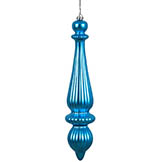 14 inch Shiny Turquoise UV Protected Tear Drop Ornament (Set of 2)