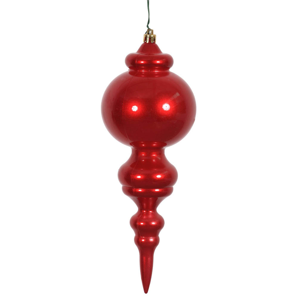 9.5 inch UV Protected Candy Finish Finial Ornament (Set of 2) | VCK5018