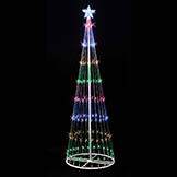 4 foot x 24 inch Indoor/Outdoor LED Light Show Tree: Multi-Color Lights