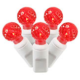 34 foot G12 Berry LED White Light Strand - 4 inch spacing: Red Lights