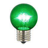 G50 LED Green Glass Bulb with E26 Base (Set of 5)