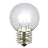 G50 LED Pure White Glass Bulb with E26 Base (Set of 5)