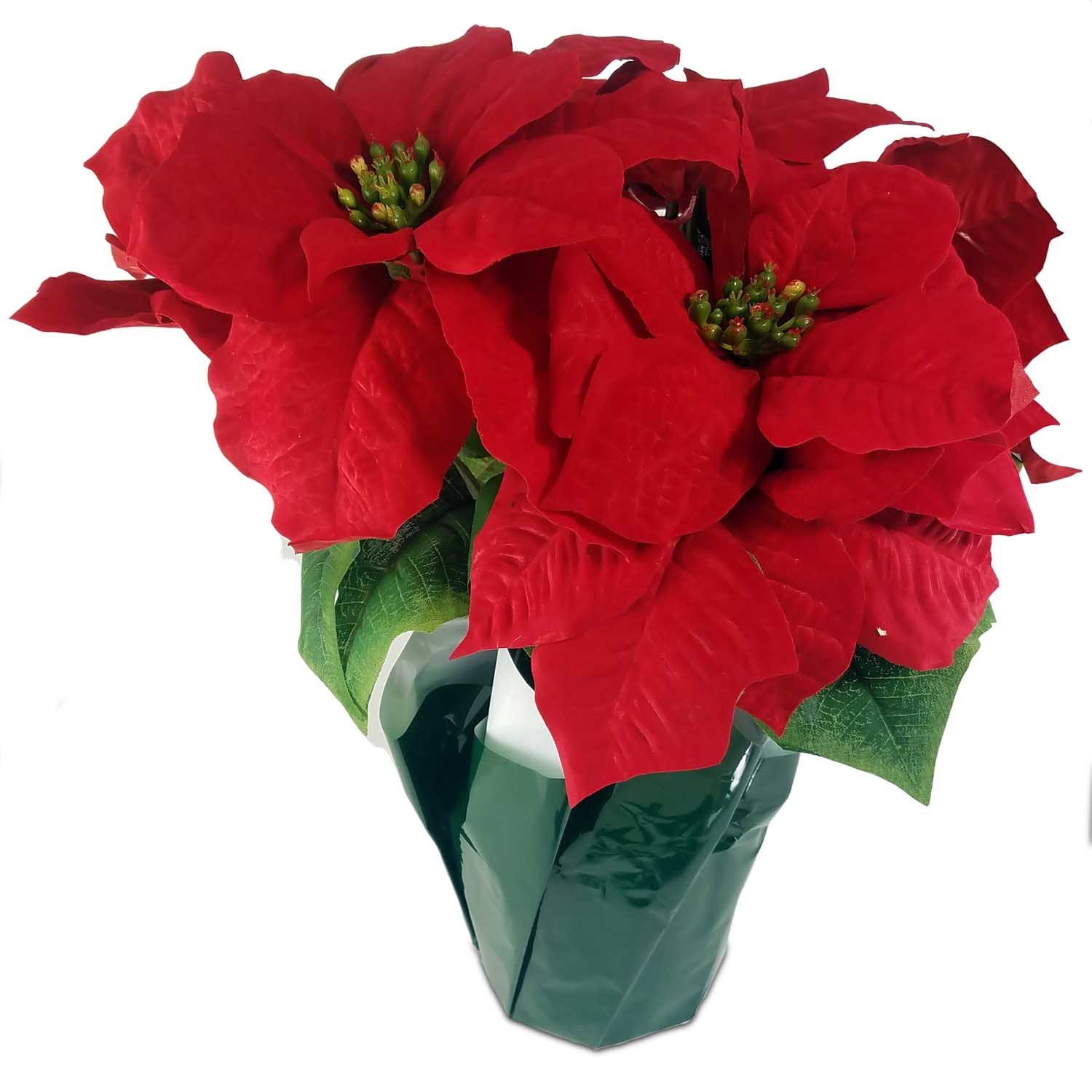 Red Silk Poinsettia Bush - Orman Inc.